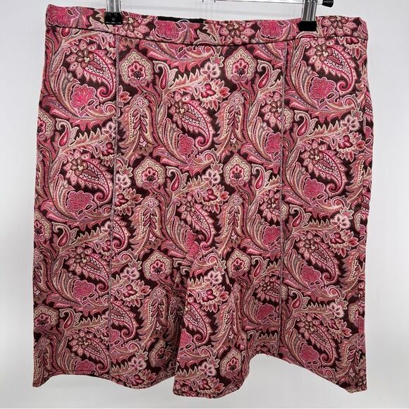 True Meaning Two Piece Skirt/Top Set in Paisley Brocade w/Contrasting Trim-Sz 6 - Picture 5 of 13
